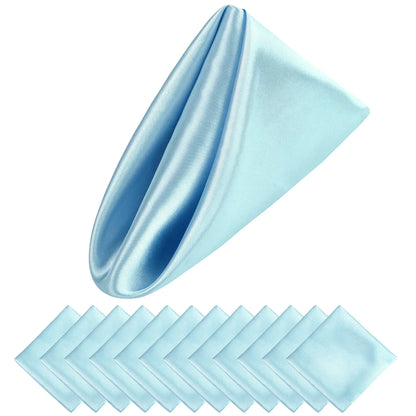 Zestaw 12 Satynowych Serwetek - Luksusowa Dekoracja Stołu