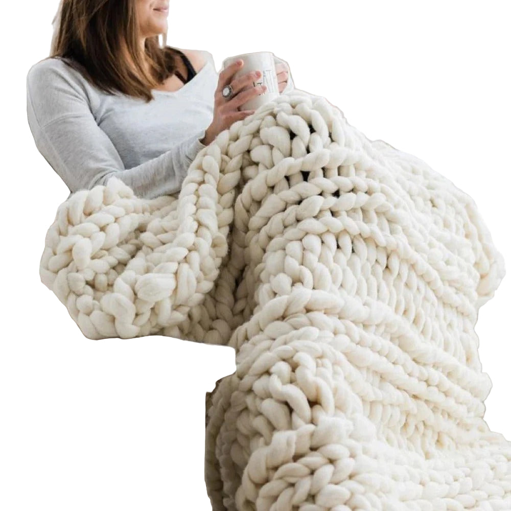 Pluszowa Gruba Włóczka do Rękodzieła - Idealna na Koc i Kołdrę