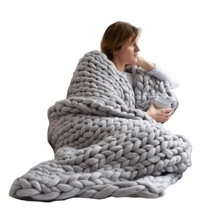 Pluszowa Gruba Włóczka do Rękodzieła - Idealna na Koc i Kołdrę