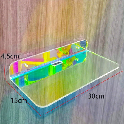 PrismShelf | Kolorowe Akrilowe Półki Wiszące do Przechowywania w Domu i Łazience