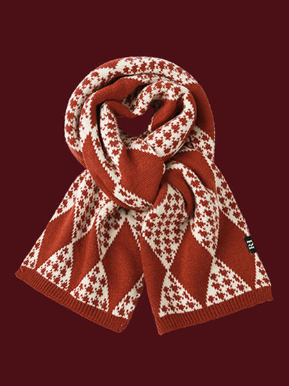 Elegancki Czerwony Sweter Bożonarodzeniowy w Stylu Vintage