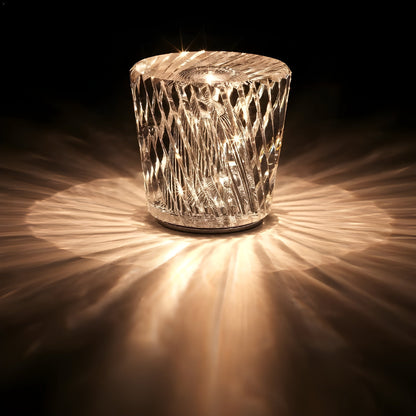 Elegancka Ładowalna Lampa Stołowa z Kryształami Diamentowymi – Lumière Diamant