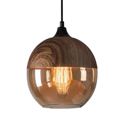 NordLuna - Elegancka skandynawska lampa sufitowa z drewna