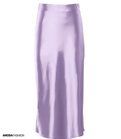 Elise | Długa satynowa spódnica z podwyższonym stanem