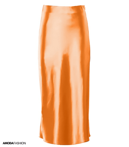 Elise | Długa satynowa spódnica z podwyższonym stanem