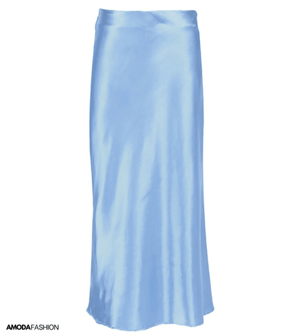 Elise | Długa satynowa spódnica z podwyższonym stanem
