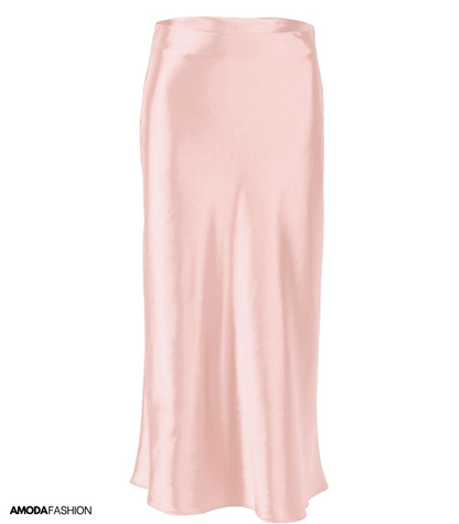 Elise | Długa satynowa spódnica z podwyższonym stanem