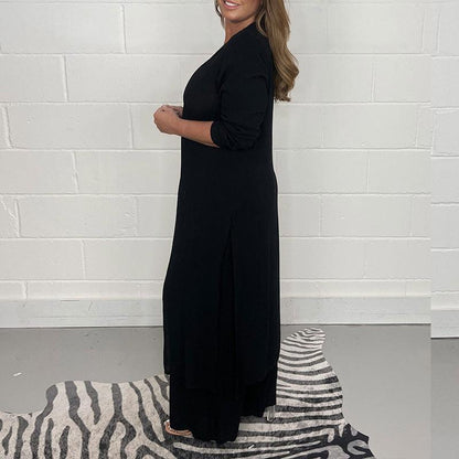 Lieke | Zestaw długiej bluzki i dopasowanych spodni na co dzień