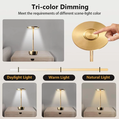 ClarityGlow Luksusowa Edycja | Bezprzewodowa Lampa LED do Stołu