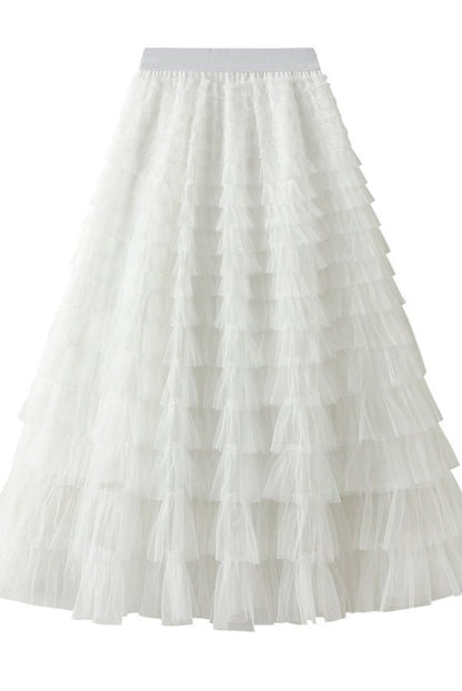 NANDA – Elegancka Maxispódnica z Wysokim Stanem i Wyrazistym Zakończeniem Talii