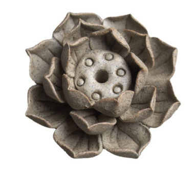 Stylowy stojak na kadzidła z motywem kwiatu lotosu