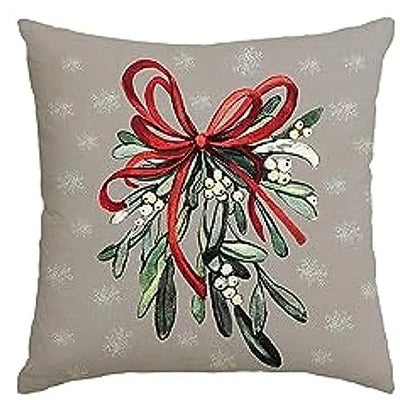 MerryCushion – Zielona Poszewka na Poduszkę z Motywem Świątecznym 45x45 cm