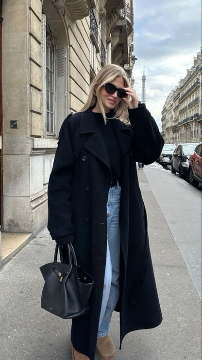 Mina Trenchcoat | Klasyczny Płaszcz Damski – Doskonały na Wiosnę, Jesień i Eleganckie Okazje