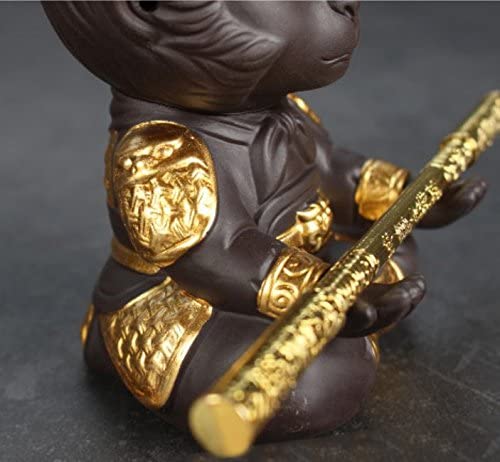 Charakterystyczny Dekoracyjny Posąg Małpiego Króla w Medytacji