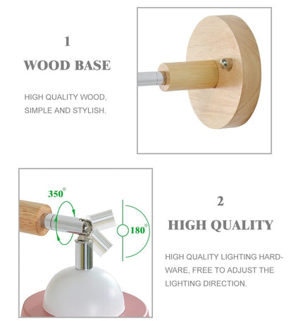 Ścienna lampa z włącznikiem na sznurku - TwistGlow