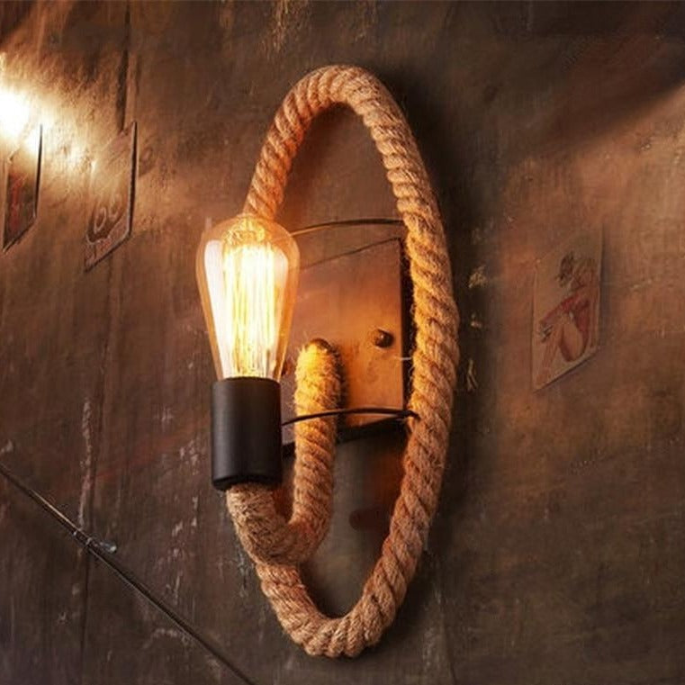 RusticRope Vintage Wall Lamp