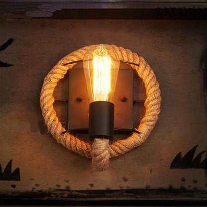 RusticRope Vintage Wall Lamp