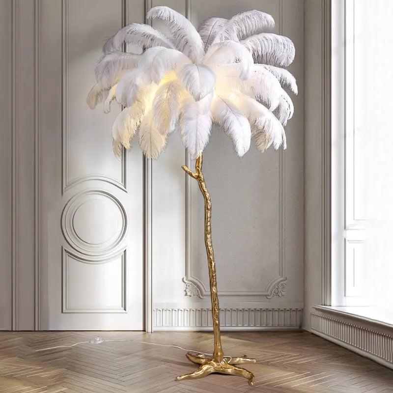 LuxeOstral - Nordic Ostrich Feather Floor Lamp