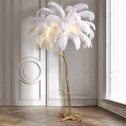 LuxeOstral - Nordic Ostrich Feather Floor Lamp