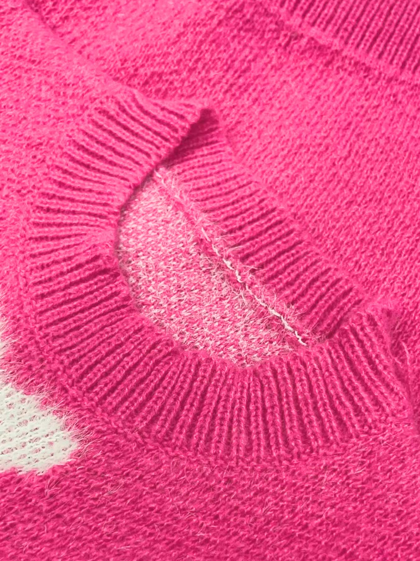 MIŁOŚĆ | Damski Sweter Dzianinowy z Wzorem Serc