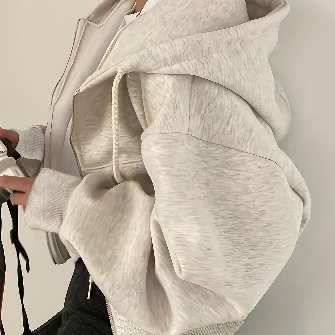 Sophie | Zamek błyskawiczny bluza z kapturem i regulowanym sznurkiem