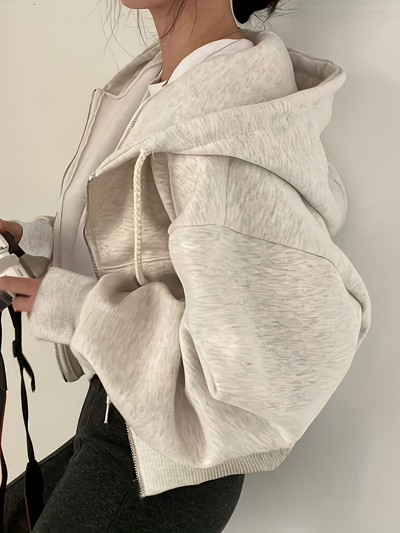 Sophie | Zamek błyskawiczny bluza z kapturem i regulowanym sznurkiem