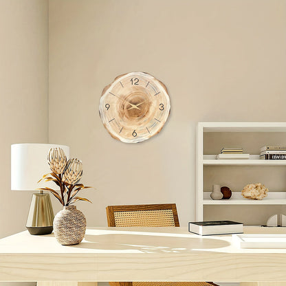 Stylowy Drewniany Zegar Ścienny do Eleganckich i Cichych Wnętrz