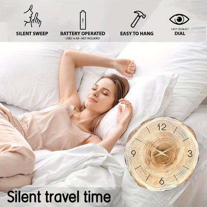 Stylowy Drewniany Zegar Ścienny do Eleganckich i Cichych Wnętrz