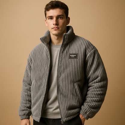 Mees Męska Kurtka Sztruksowa z Bawełnianą Podszewką - Ciepła i Stylowa