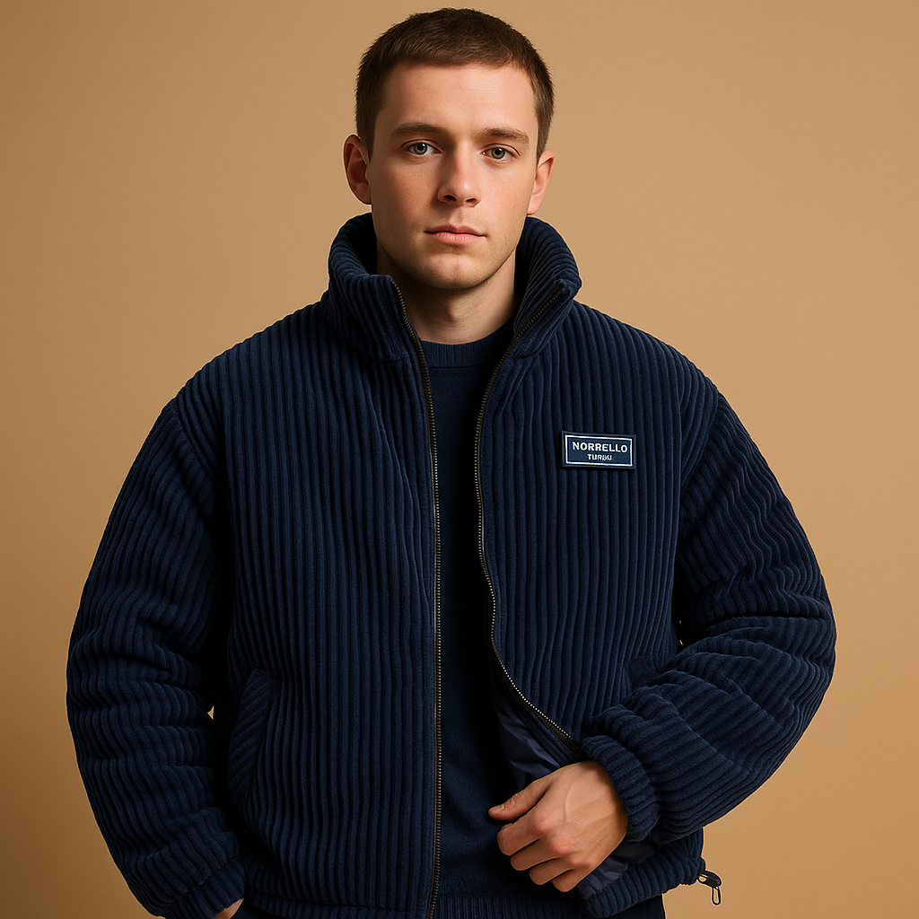 Mees Męska Kurtka Sztruksowa z Bawełnianą Podszewką - Ciepła i Stylowa
