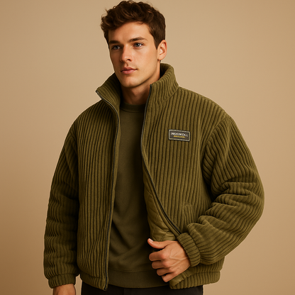 Mees Męska Kurtka Sztruksowa z Bawełnianą Podszewką - Ciepła i Stylowa