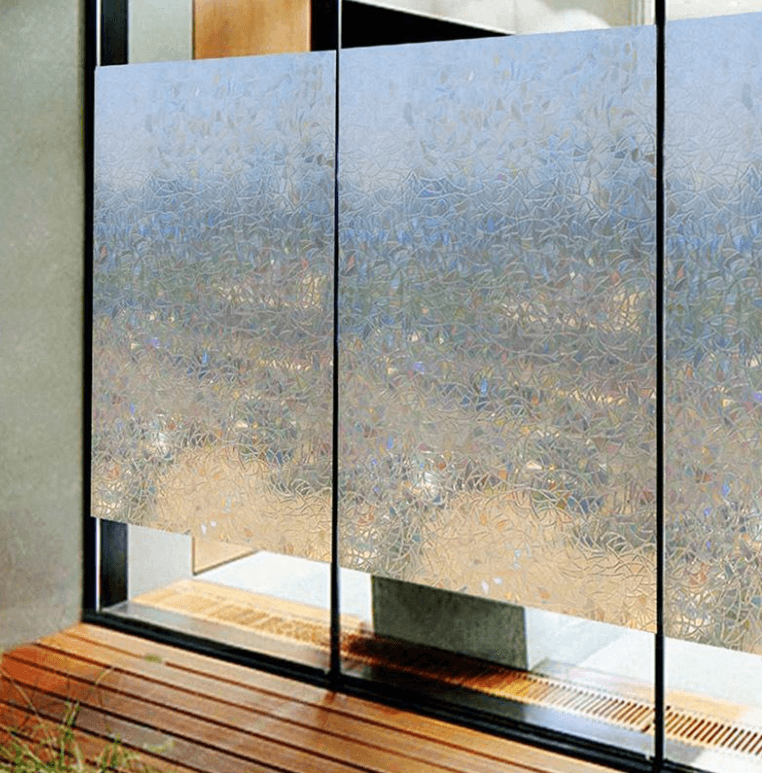 Trójwymiarowa tęczowa folia okienna