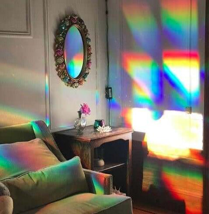 Trójwymiarowa tęczowa folia okienna