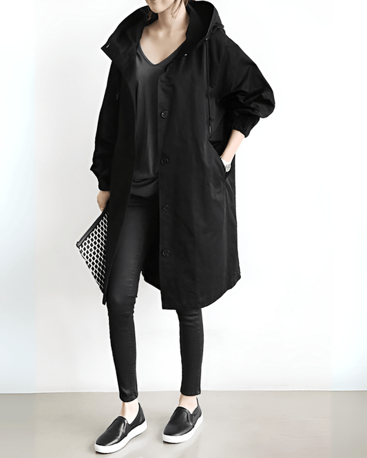 Wodoodporny Trencz dla Kobiet z Kapturem | Wiosenna Kolekcja