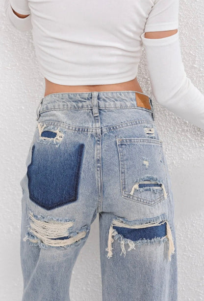 Livia - Vintage Distressed Jeans
