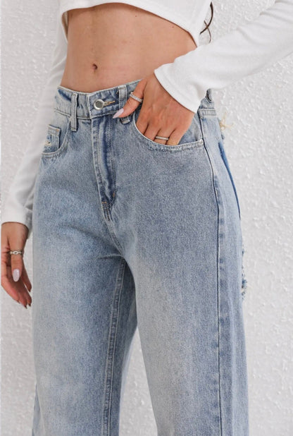 Livia - Vintage Distressed Jeans