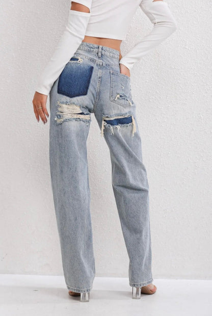 Livia - Vintage Distressed Jeans